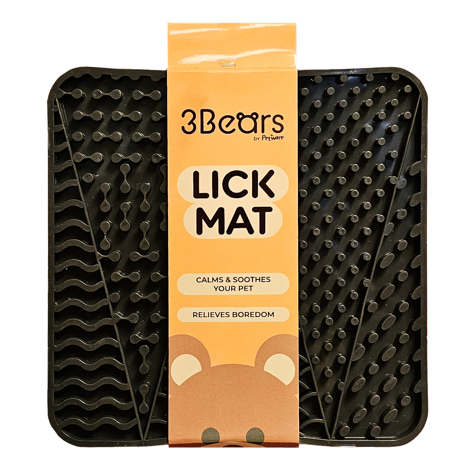 3B5039AS 3Bears LickMat Pattern Small Grey