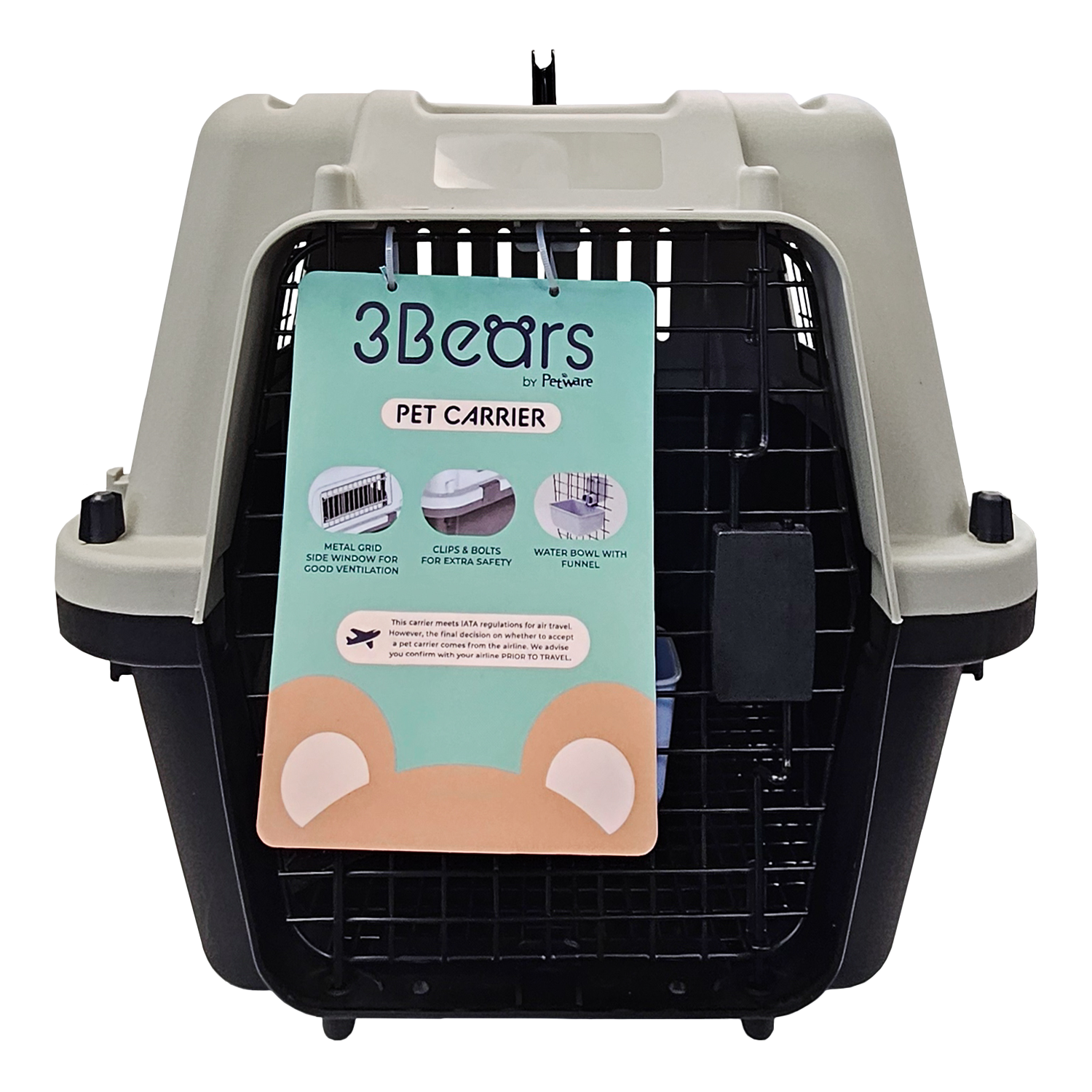 5340402 3Bears Pet Carrier 50×35.5×34.5cm